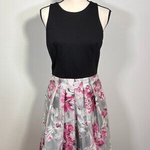 Antonio Melani Floral Fit and Flare Party Dress Size 8